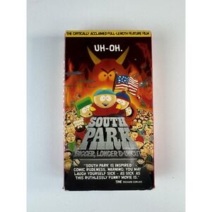 Vintage South Park Bigger Longer & Uncut VHS Tape Comedy Movie R Paramount Film